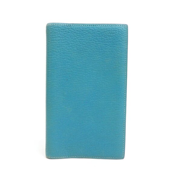 Auth HERMES Agenda/Note Cover Light Blue Leather - Picture 1 of 10